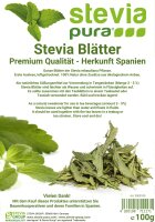 Foglie di stevia - QUALITÀ PREMIUM - Stevia rebaudiana, intera - 100g