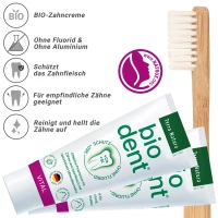 Biodent Vital Tandpasta zonder Fluoride | Terra Natura Tandpasta Fluoride Vrij | 12 x 75ml