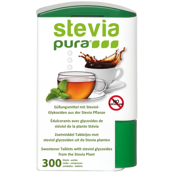 300 Comprimés de Stévia Edulcorant en Distributeur | Rechargeable