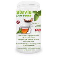 1200 Stevia-tabletten | Stevia-tabletten navulverpakking + GRATIS dispenser