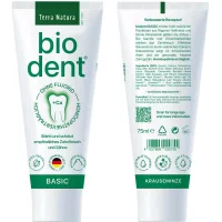 Biodent Basics Zahncreme ohne Fluorid | Terra Natura Zahnpasta | 3 x 75ml