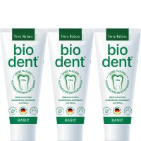 3 x Dentifrice Basic Stevia Bio Dent - Dentifrice Terra...