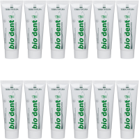 12 x Basic Stevia Bio Dent - Tandpasta - Terra Natura Tandpasta - 75 ml