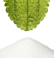 Extracto Puro de Stevia en Polvo | 98% Rebaudiósido A | Incl. Cuchara Dosificadora | 50g