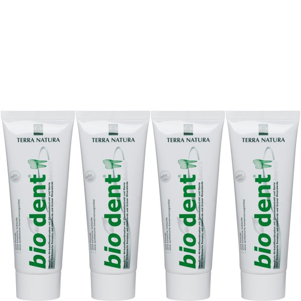 4 x Stevia Bio Dent BasicS toothpaste - Terra Natura toothpaste - 75ml