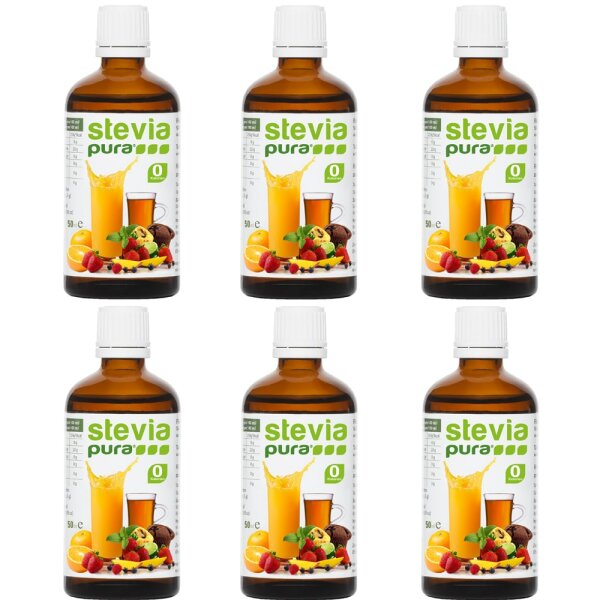 Stevia dulzura líquida | Stevia liquida | Dulzura de mesa líquida 6 x 50ml