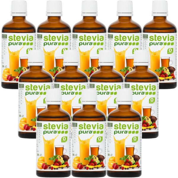 Stevia doçura líquida | Stevia líquido | Doçura líquida de mesa 12 x 50ml