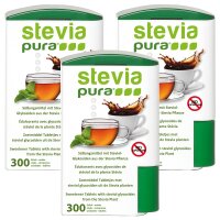 3x300 Stevia Tabs | Stevia Tabletten im Spender